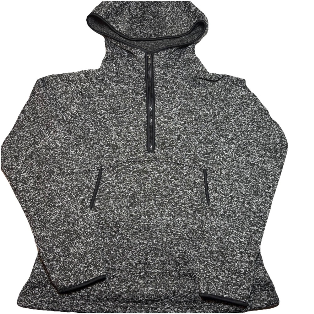Avalanche Womens Hoodie‎ Large Gray Heather 1/4 Zip Fleece Pullover